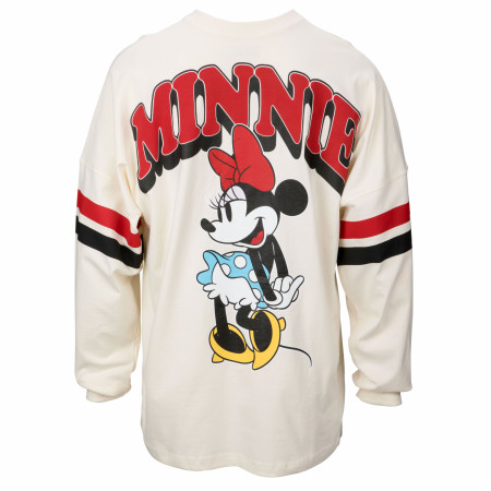 Minnie Mouse Varsity Logo Front and Back Long Sleeve Shirt